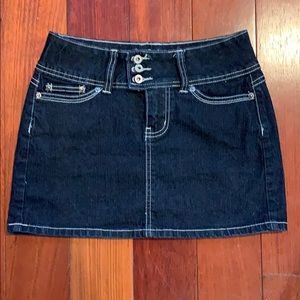 Jean mini skirt